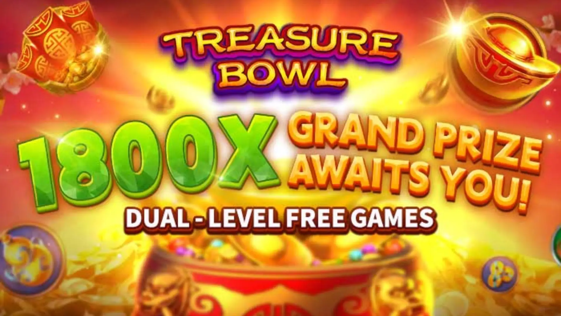 Multiplicadores Treasure Bowl 777feb - 7777x Máximo com Tigela Dourada